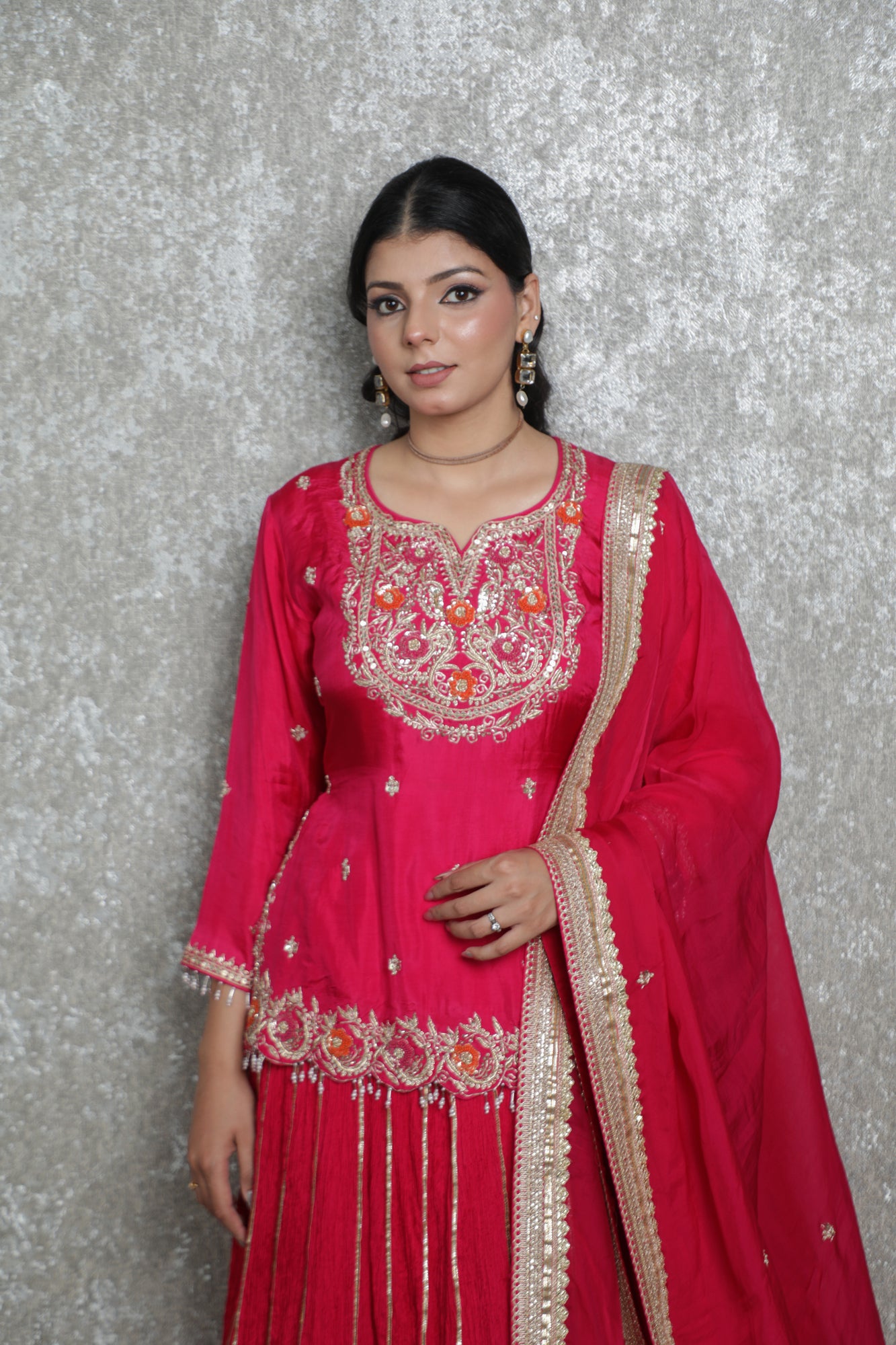 Gulabi Zariya Festive Lehenga