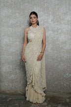 Noor Ivory Fusion Saree