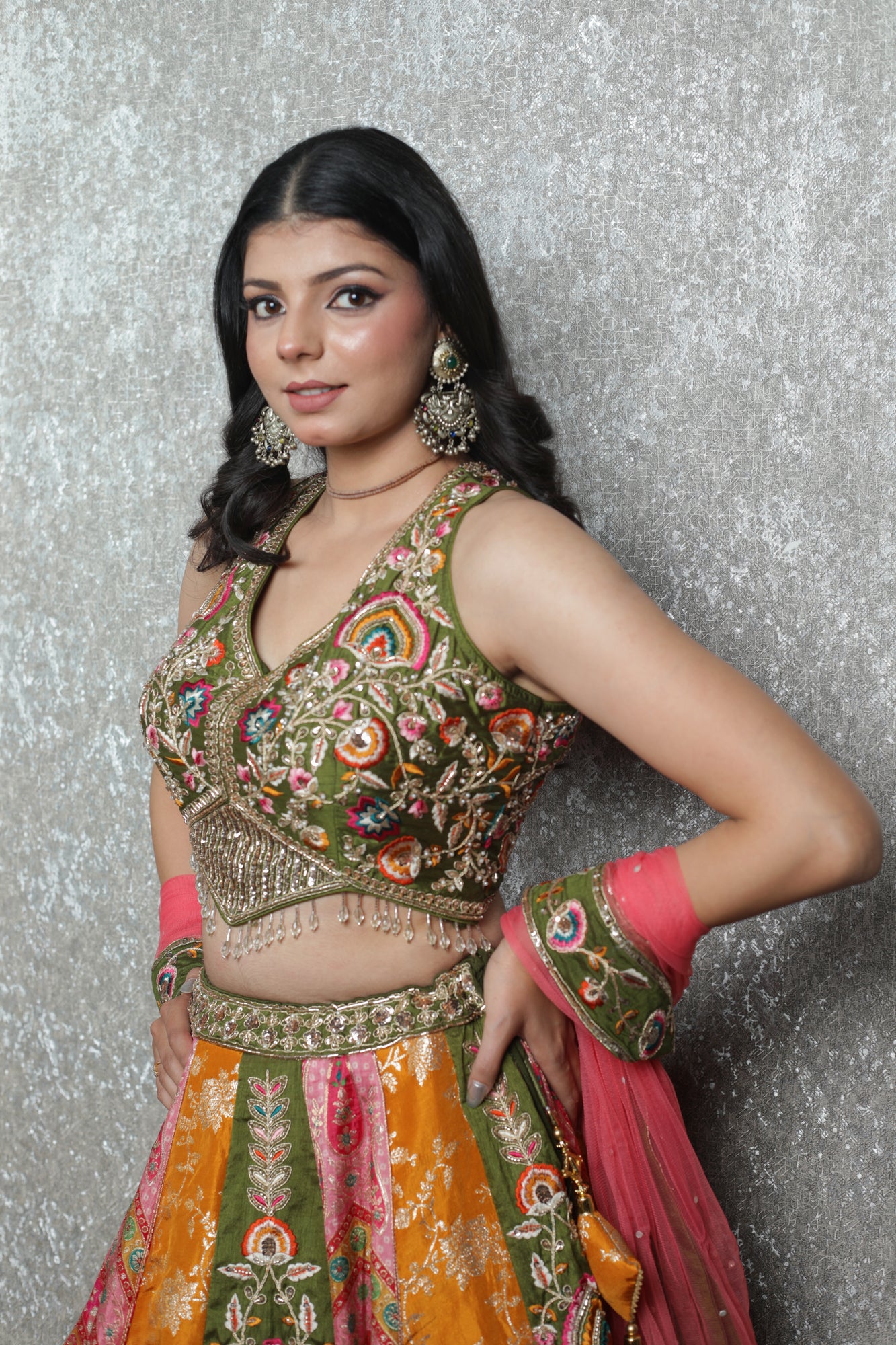 Rust Riyasat Bridal Lehenga