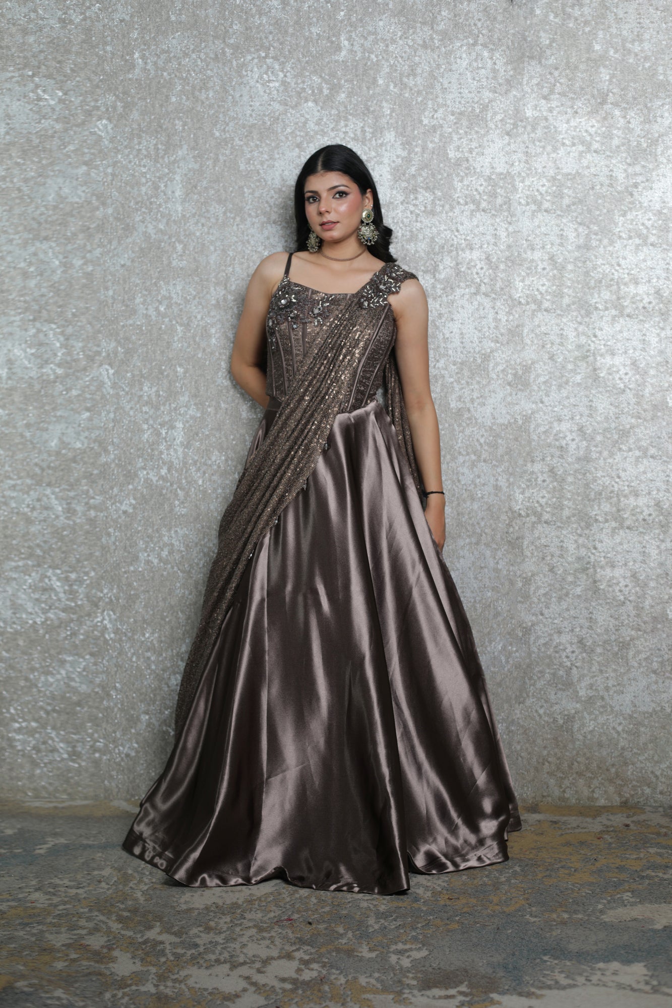 Zia Corset Drape Lehenga