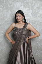 Zia Corset Drape Lehenga