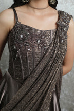 Zia Corset Drape Lehenga