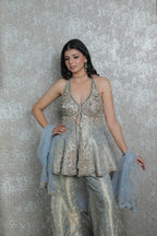 Aabir Ice Blue Sharara