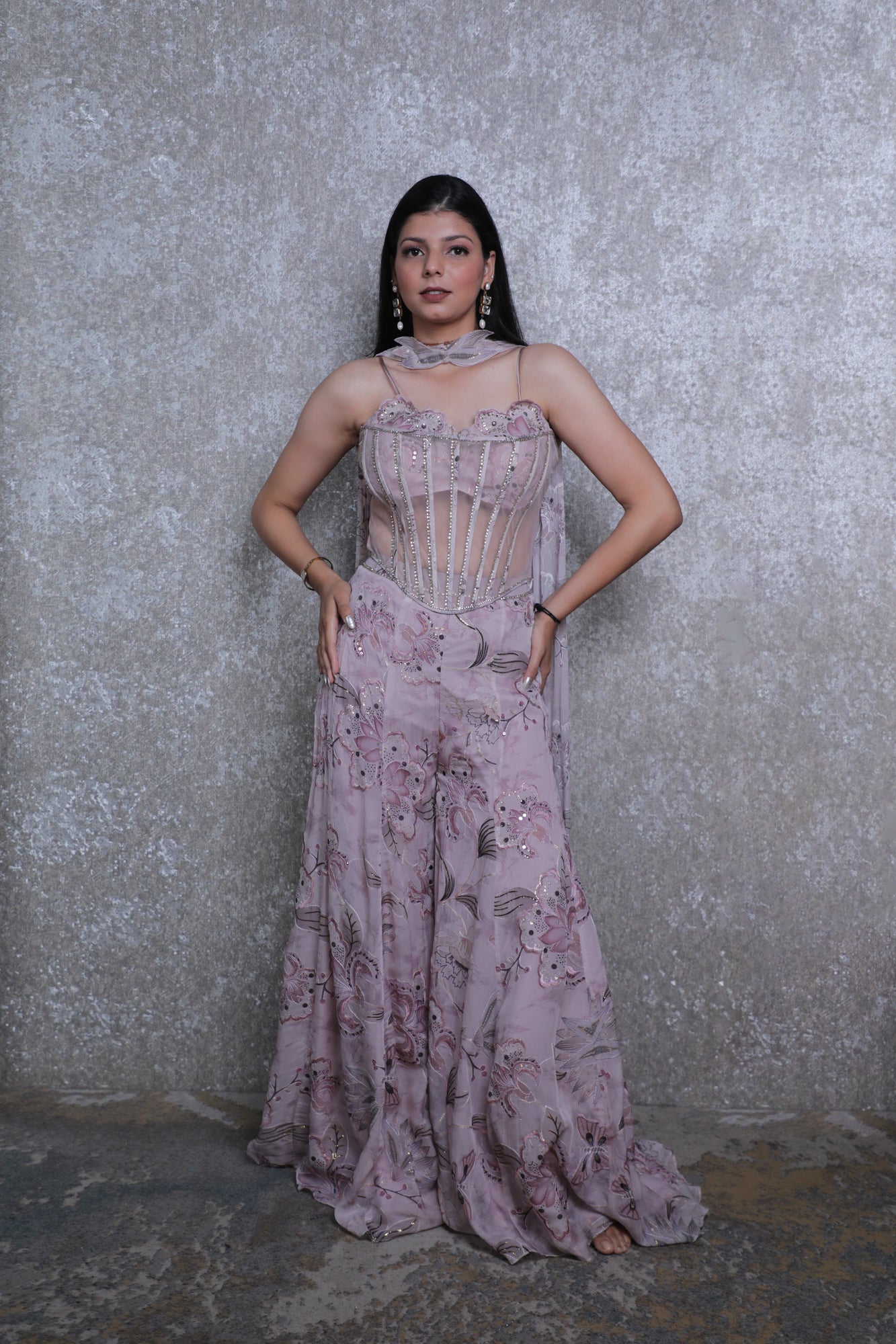 Gulabi Aura Corset Sharara