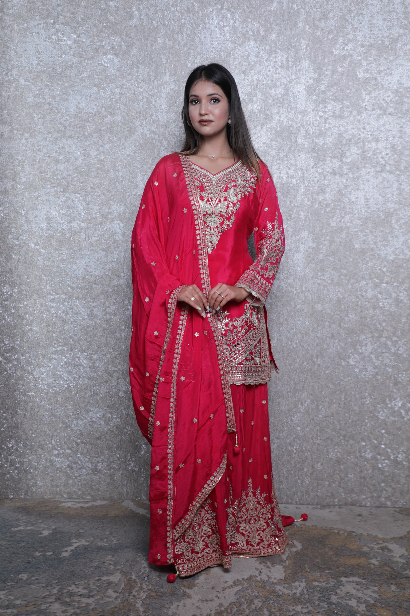Rangrez Magenta Sharara Set