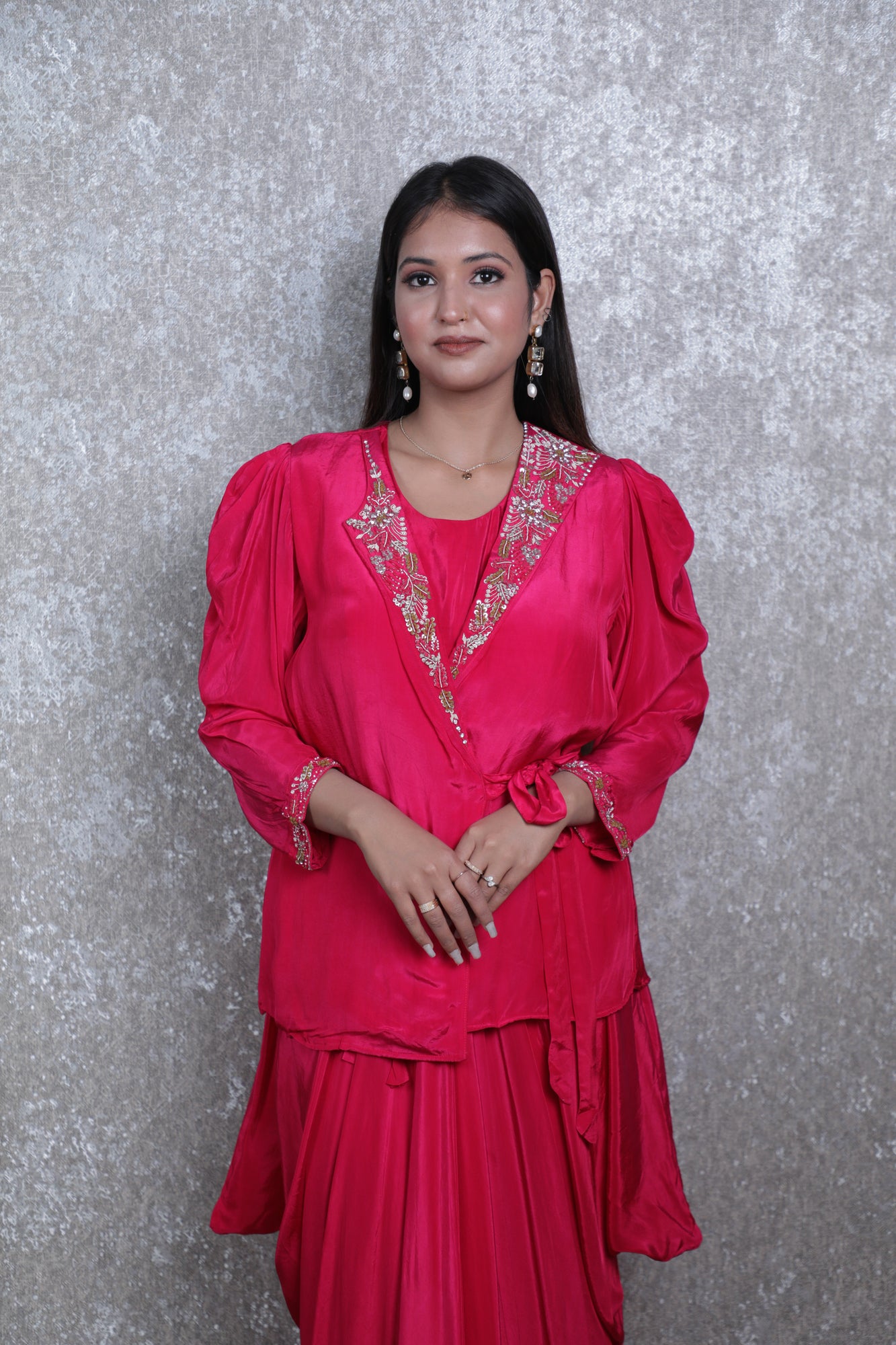 Mehfil Magenta Kaftan Dress