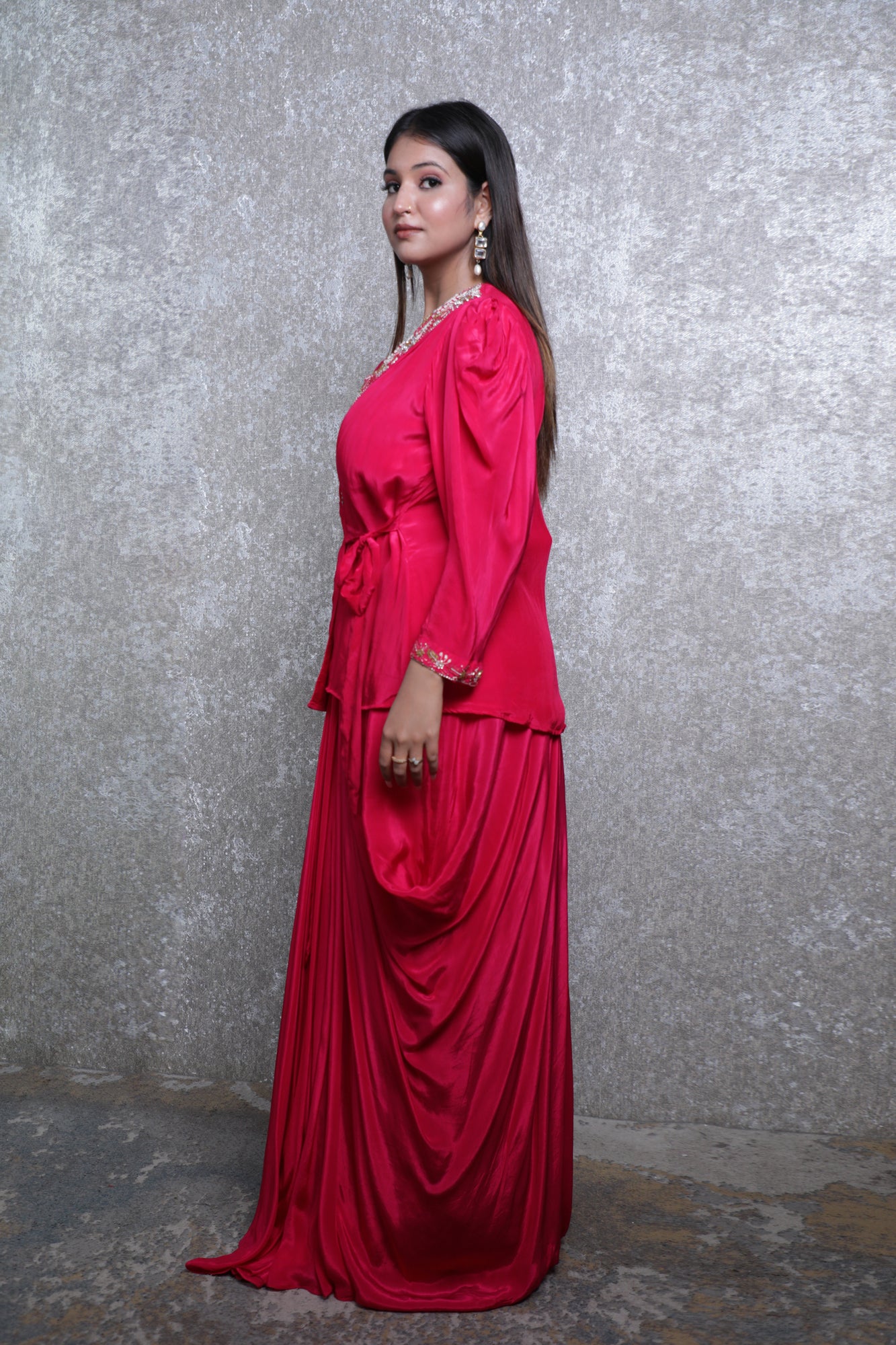 Mehfil Magenta Kaftan Dress