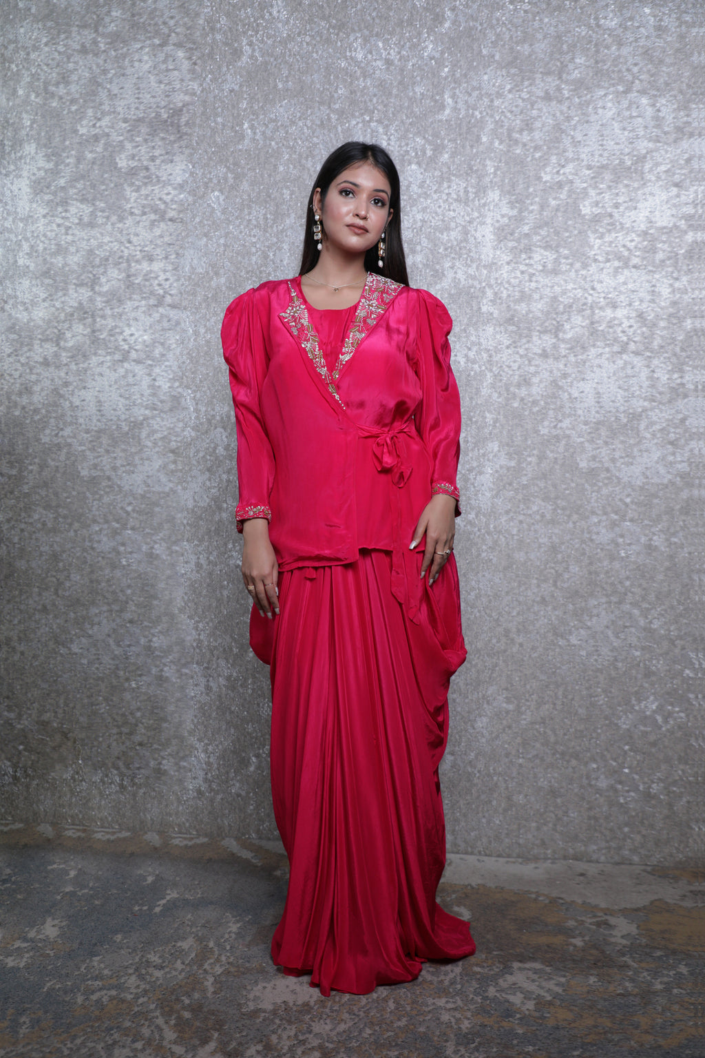 Mehfil Magenta Kaftan Dress