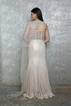 Golden Aura Shoulder-Pallu Lehenga