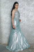 Grey Reverie Drape Lehenga