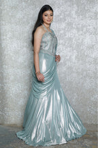 Grey Reverie Drape Lehenga