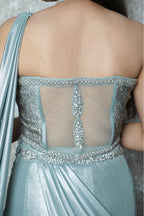 Grey Reverie Drape Lehenga