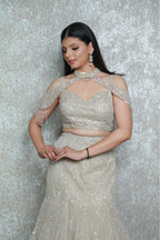 Zari Veil Fishcut Lehenga Set
