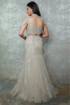 Zari Veil Fishcut Lehenga Set