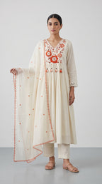 Ivory Charm Embroidered Kurta Set