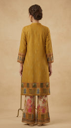 Gulnaar Printed Maslin Suit Set
