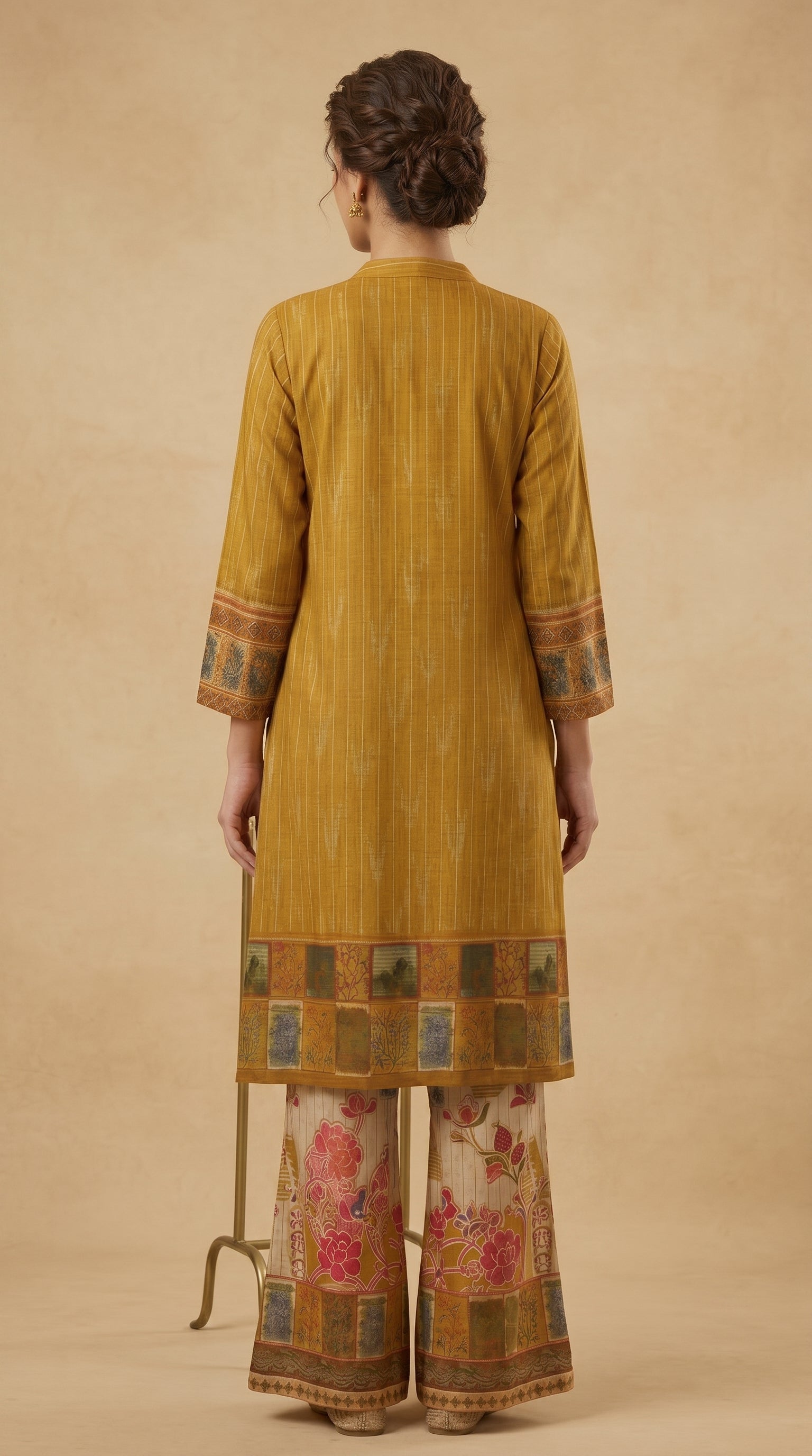 Gulnaar Printed Maslin Suit Set
