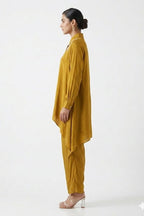 Golden Drape Satin Co-ord Set