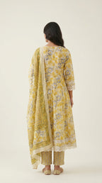 Ivory Bloom Anarkali Kurta Set