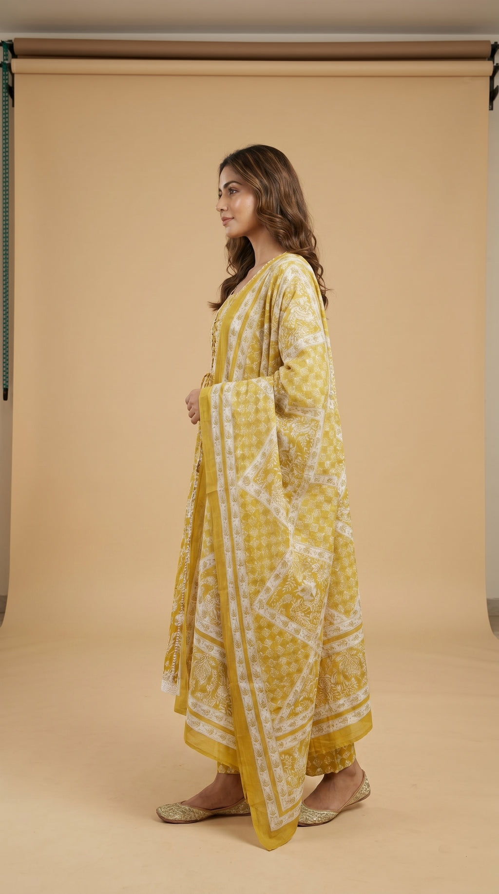 Sunlit Blossom Anarkali Kurta Set