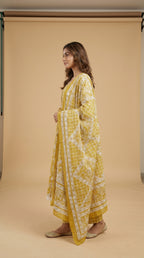 Sunlit Blossom Anarkali Kurta Set
