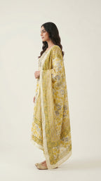 Ivory Bloom Anarkali Kurta Set