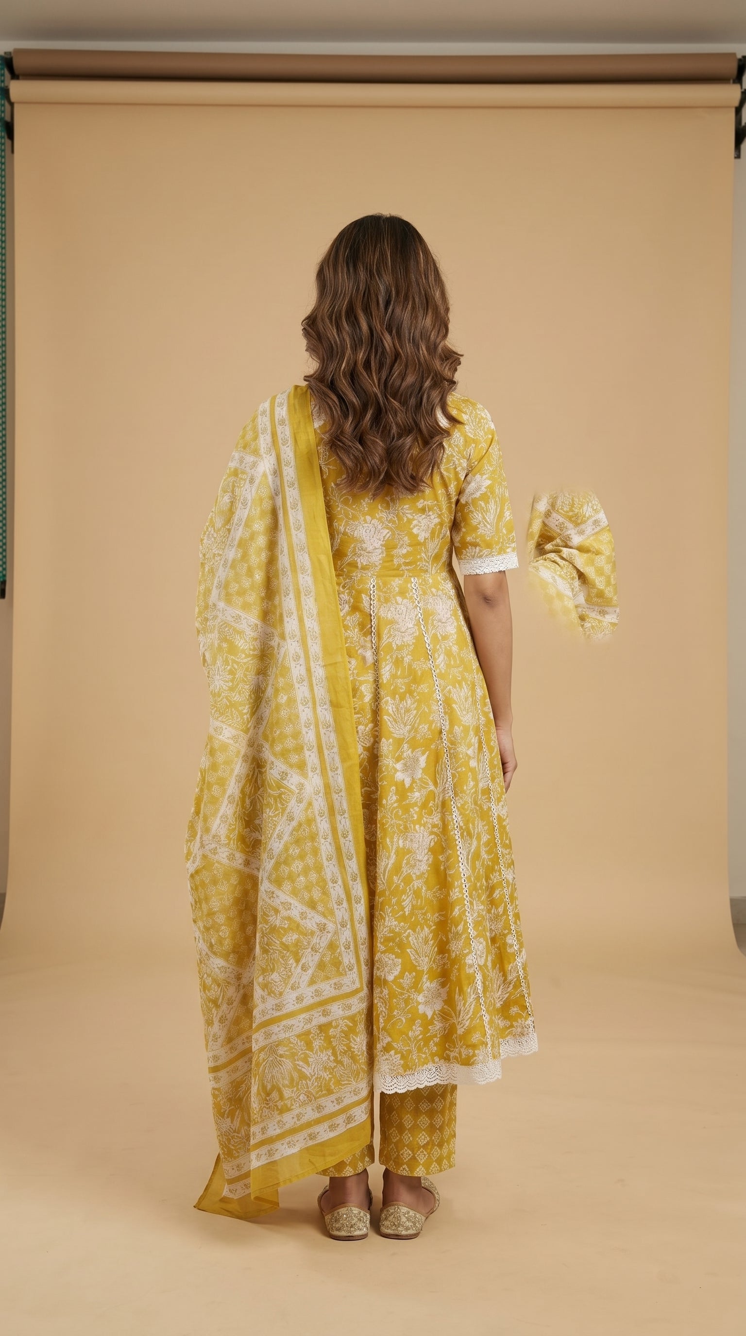 Sunlit Blossom Anarkali Kurta Set