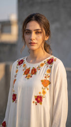 Zarmina Cotton Embroidered Kurta Set