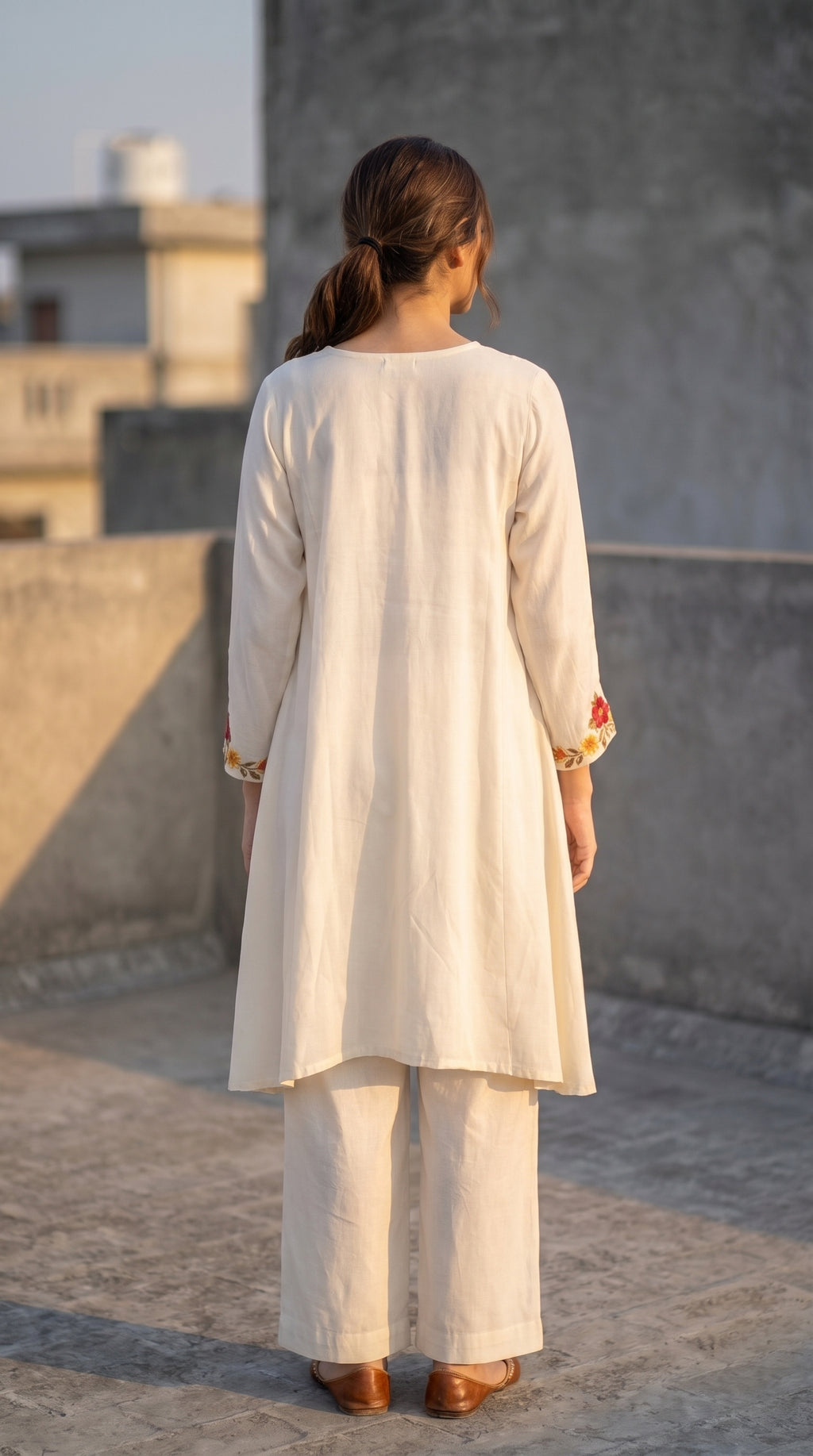 Zarmina Cotton Embroidered Kurta Set