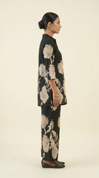 Nooré Black Floral Printed Co-ord Set