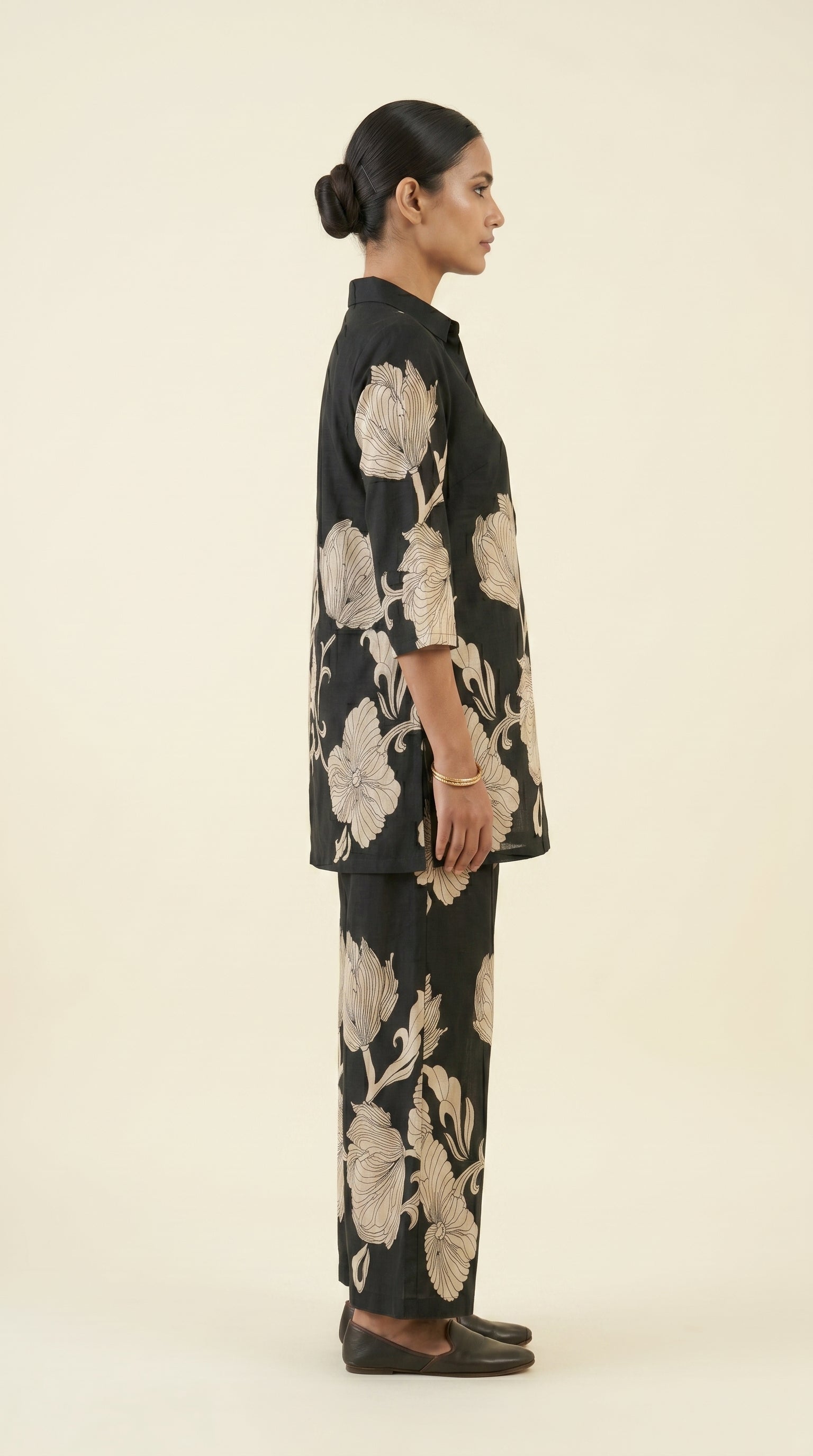 Nooré Black Floral Printed Co-ord Set