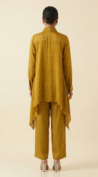 Golden Drape Satin Co-ord Set