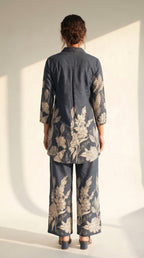 Blue Botanical Cotton Co-ord Set