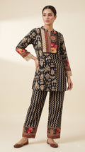 Meera Black Printed Crepe Co-ord Set