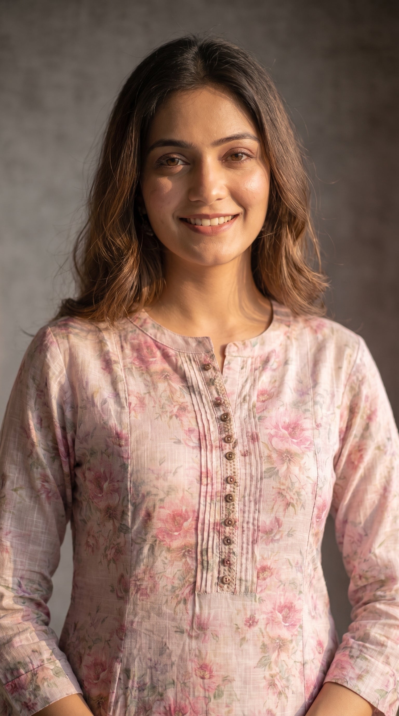 Mehrunisa Blush Cotton A-Line Kurta Set