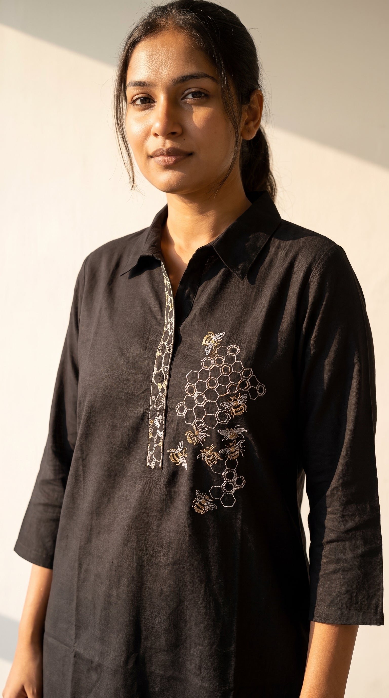 Black Noor Cotton Co-ord Set