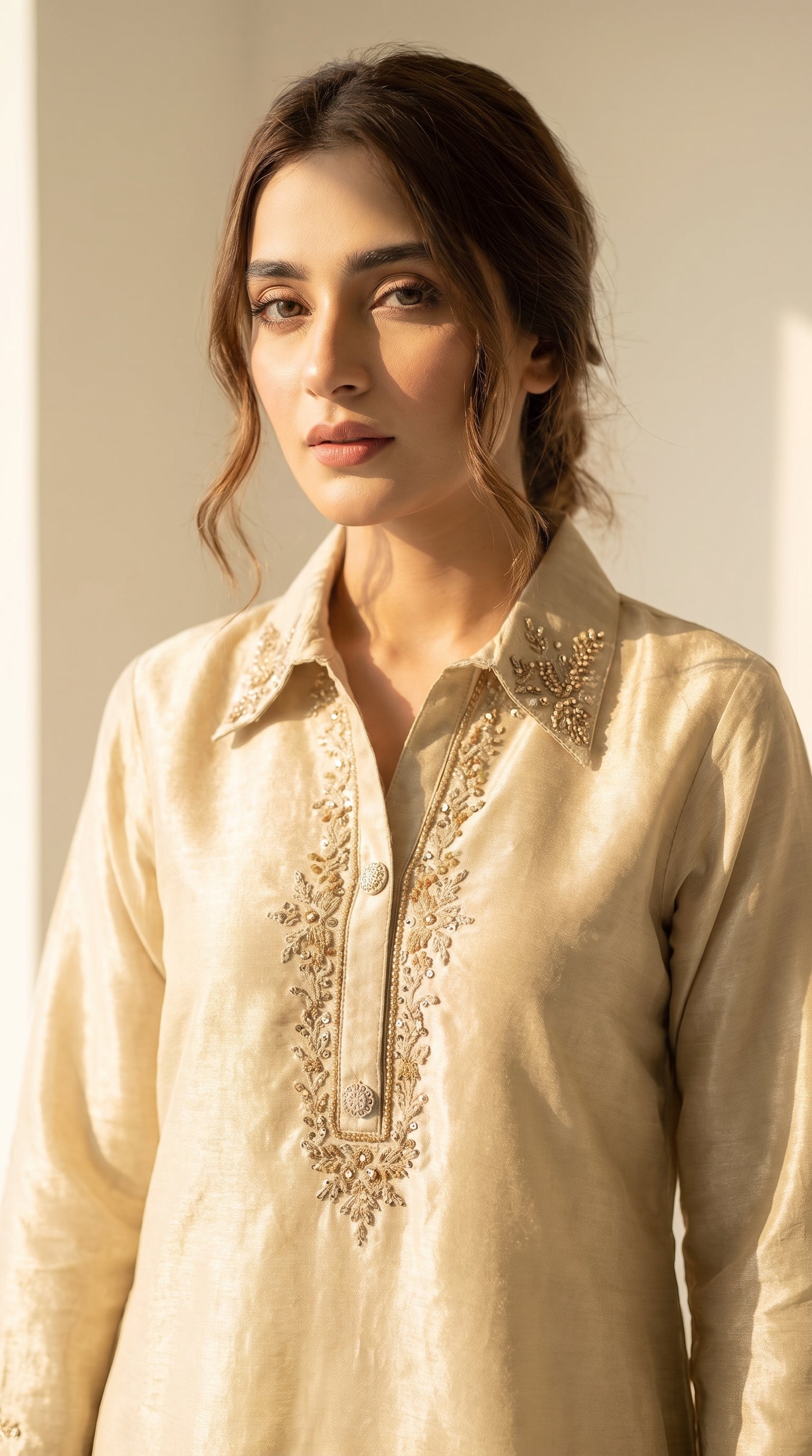 Afreen Golden Tissue Co-ord Set